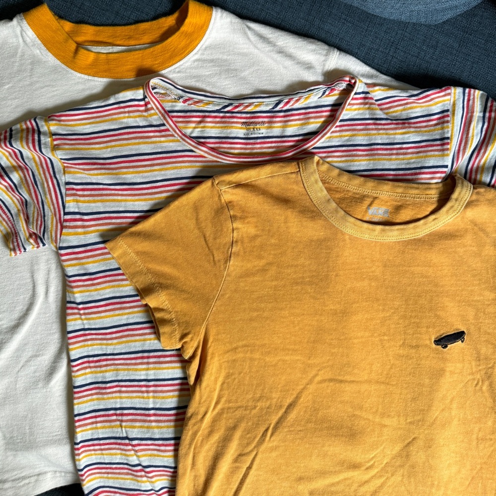 BUNDLE! Set of 3 Colorful T-Shirts from Madewell and Vans